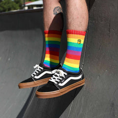 FIST - Natalya Diehm Rainbow Crew Socks